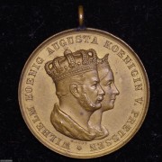 【德藏】德国1861年普鲁士威廉一世登基纪念铜章