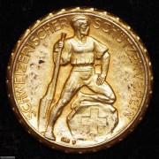 【德藏】瑞士1920-30年代射击节镀金银章