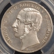 【德藏】德国1865年汉诺威橡树泰勒银币 PCGS MS63