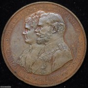 【德藏】德国1893年巴伐利亚路德维希三世银婚家族树谱2泰勒型铜章