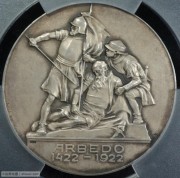 【德藏】瑞士1922年Arbedo战役500周年纪念大银章 PCGS SP64