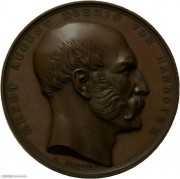【德藏】德国1861年汉诺威奥古斯特恩斯特雕塑纪念大铜章