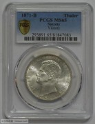 【全能菜鸟】德国1871年萨克森普法胜利泰勒 MS65