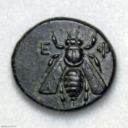 CH AU 以弗所蜜蜂与雄鹿铜币 1.98g