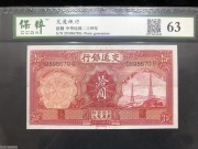★120元出 好品63分 交通银行10元 红电塔 背万寿山