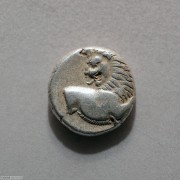 XF 古希腊色雷斯地区狮子回首银币