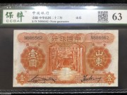 ★220元出 好品63分 中国银行 山东1元 孔庙背泰山