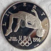 美国亚特兰大奥运会跳高纪念银币