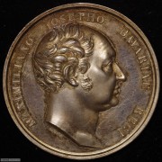 【德藏】德国1824年巴伐利亚马克西米联执政纪念高浮雕大银章