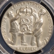 【德藏】德国1940年攻占比利时银章 PCGS SP63