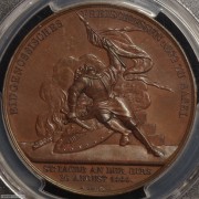 【德藏】瑞士1844年巴塞尔射击节铜章 PCGS SP63