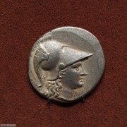 古希腊潘菲利亚战盔雅典娜与胜利女神四德银币