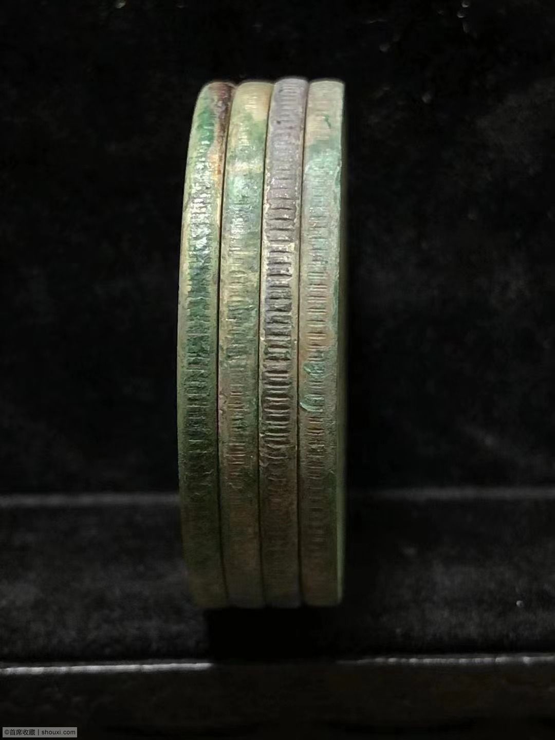 天然翠绿极美品十年T点年开口中版大头4枚- 首席收藏网- 中文钱币收藏