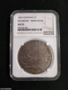 【德藏】德国1843年法兰克福城市景观2泰勒 NGC AU55
