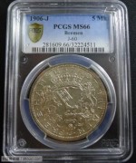 【全能菜鸟】德国1906年不莱梅5马克MS66
