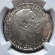 【全能菜鸟】德国1909年施瓦茨堡3马克MS64