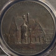 【德藏】德国1911年纽伦堡射击节银章 PCGS SP64