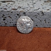 古罗马共和时期罗马女神第纳里银币