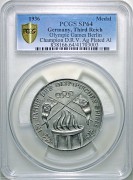PCGS-SP64 1936年柏林奥运会合金镀银纪念章