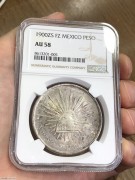 ★NGC 58分 原光好品 1900年 “墨西哥 鹰洋银币”