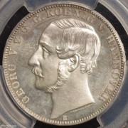 【德藏】德国1865年汉诺威橡树泰勒银币 PCGS MS64
