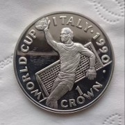直布罗陀发行的意大利世界杯纪念银币