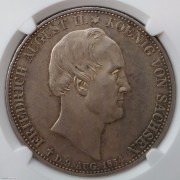 【德藏】德国1854年萨克森国王逝世双神2泰勒 NGC MS62