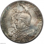 【德藏】德国1901年普鲁士建国200周年5马克银币 PCGS MS66
