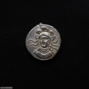 古希腊西里西亚索洛伊雅典娜与巴力神银币