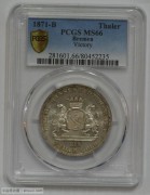 【全能菜鸟】德国1871年不莱梅普法胜利泰勒 MS66