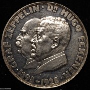 【德藏】德国1928年齐柏林飞艇银章