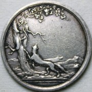 AU 1800年德国狐狸与葡萄寓言银章