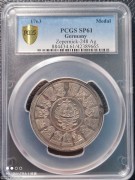 【德藏】1763年德国雷根斯堡宗座缺位大银章 56mm  PCGS SP61
