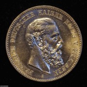 【德藏】德国1888年普鲁士弗里德里希三世2马克银币