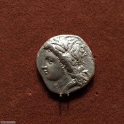 古希腊卢卡尼亚地区梅塔蓬城德墨忒尔银币