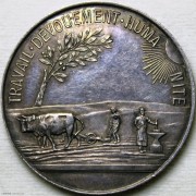 UNC 19世纪法国农业银章奖章