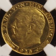 【德藏】德国1928年兴登堡10马克样币型金章 NGC PROOF