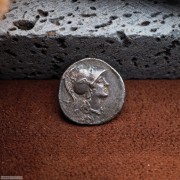 古罗马共和时期罗马女神第纳里银币