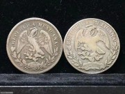 好品无戳 1901年 1876年 老鹰银币不同年份 2枚