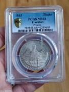 【德藏】1863年德国法兰克福会议城市景观泰勒 PCGS MS64