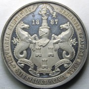 1887年英国工博会&维多利亚登基50周年纪念银章