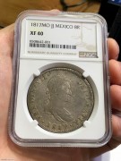 ★NGC40分 原味好品 1817年 嘉庆时期 老双柱大银币