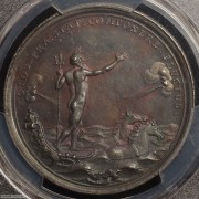 【德藏】荷兰1696年阿姆斯特丹平定骚乱纪念银章 PCGS MS65