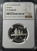 加拿大2013年父子钓鱼银币 PF70Matte