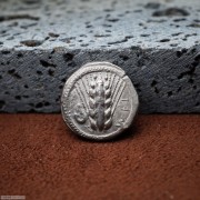 古希腊卢卡尼亚地区大麦穗诺姆斯银币