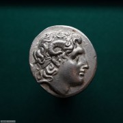 古希腊色雷斯拜占庭羊角亚历山大银币