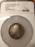 【德藏】瑞典1909年农业博览会大银章 NGC MS62