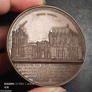【德藏】1848年德国科隆大教堂大铜章 名家维纳作品 60mm