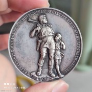 【德藏】1895年瑞士英雄父子威廉泰尔雕塑落成纪念大银章