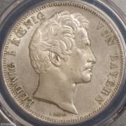 【德藏】德国1839年巴伐利亚选帝候2泰勒银币 PCGS MS65